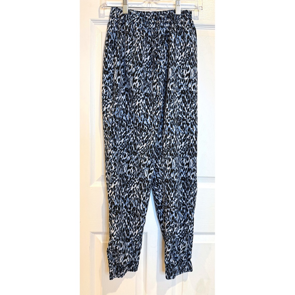 Walter Baker Animal Print Drawstring Jogger Pants Lightweight Size S‎